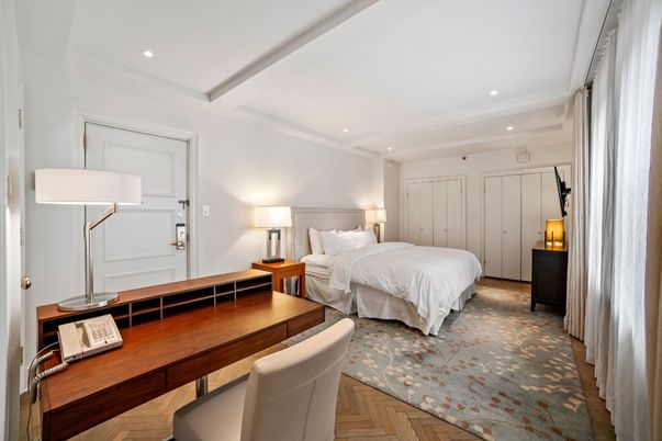 Bedroom, Home Office, Interior, Recessed Lighting, Wood Texture Flooring