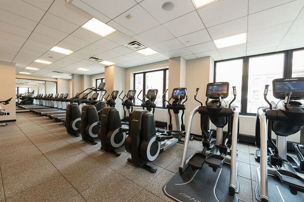 Fitness Equipment, Gym, Interior, Recessed Lighting