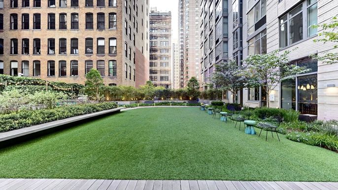 Backyard, Exterior, Facade, Condo Building