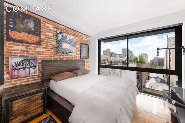 Bedroom, Interior, Stone Walls, Wood Texture Flooring
