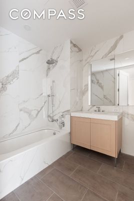 Bathroom, Interior, Marble Walls, Recessed Lighting