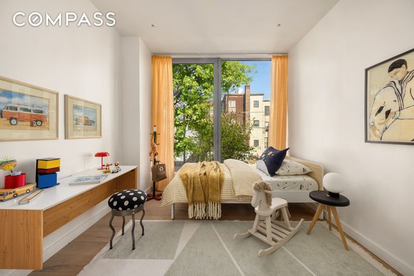 Bedroom, Home Office, Interior, Recessed Lighting, Wood Texture Flooring