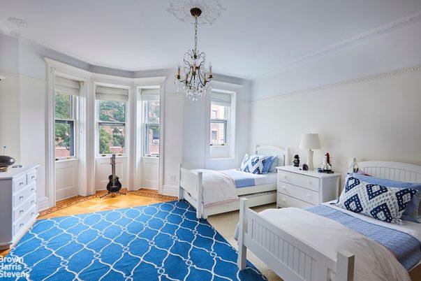 Bedroom, Chandelier, Interior, Wood Texture Flooring