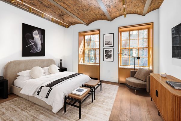 Bedroom, Interior, Wooden Ceilings, Wood Texture Flooring