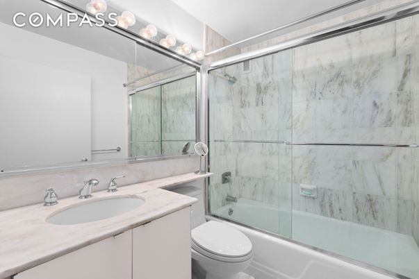 Bathroom, Glass Shower, Interior, Marble Walls