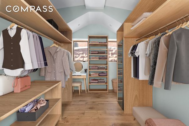 Interior, Walk-in Closets, Wood Texture Flooring