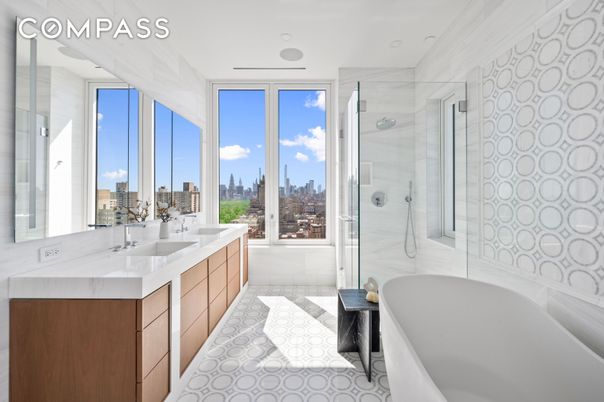 Bathroom, Dual Sink Vanities, Free Standing Baths, Glass Shower, Interior, Recessed Lighting