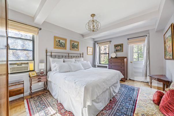 Bedroom, Chandelier, Interior, Wood Texture Flooring