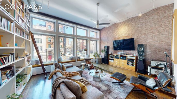 Interior, Living room, Stone Walls, Wood Texture Flooring