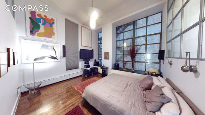 Bedroom, Fireplace, Interior, Pendant Lights, Wood Texture Flooring