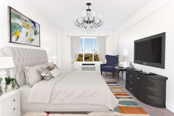 Bedroom, Chandelier, Interior