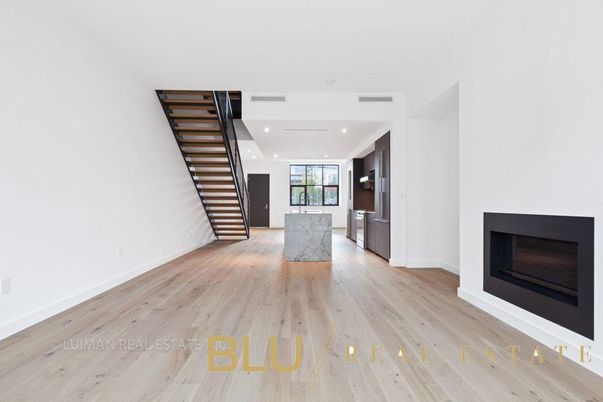 Empty room, Fireplace, Interior, Recessed Lighting, Wood Texture Flooring