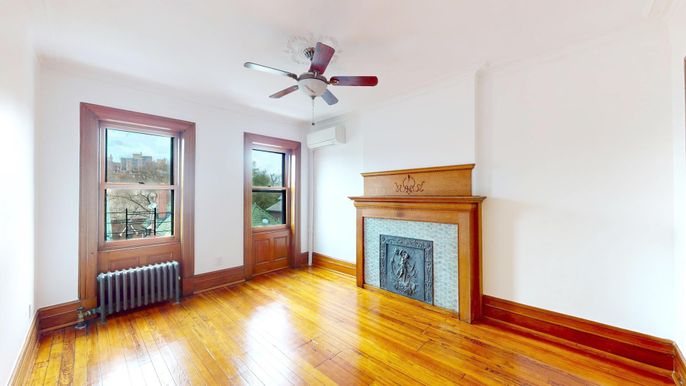 Empty room, Fireplace, Interior, Wood Texture Flooring