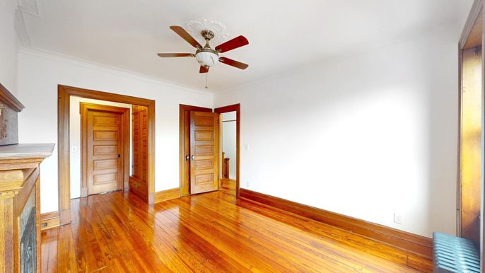 Empty room, Fireplace, Interior, Wood Texture Flooring