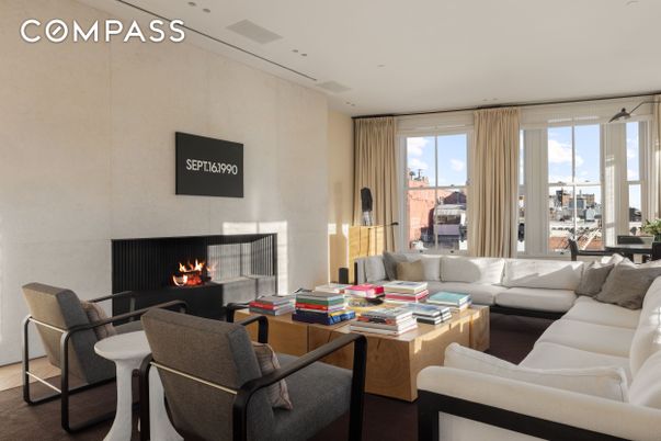 Fireplace, Interior, Living room, Recessed Lighting