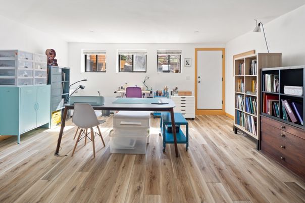 Home Office, Interior, Wood Texture Flooring