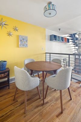 Dining room, Interior, Wood Texture Flooring