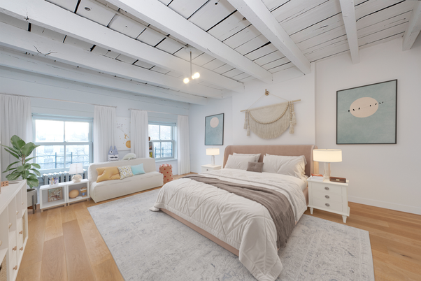 Bedroom, Interior, Wood Texture Flooring