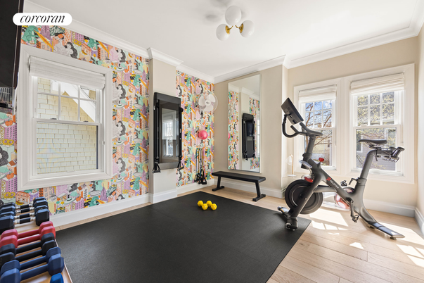 Fitness Equipment, Interior, Wood Texture Flooring