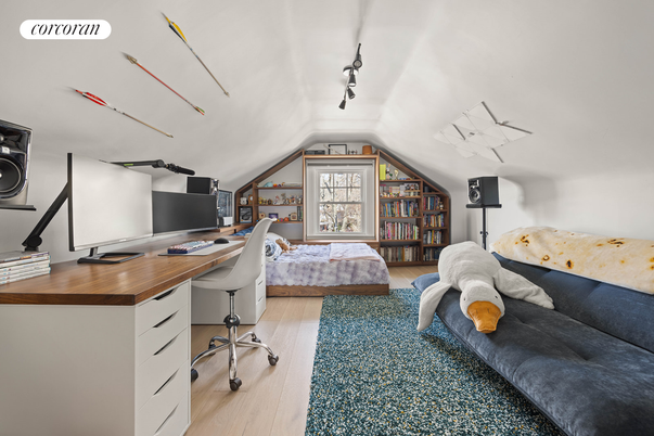 Bedroom, Home Office, Interior, Wood Texture Flooring