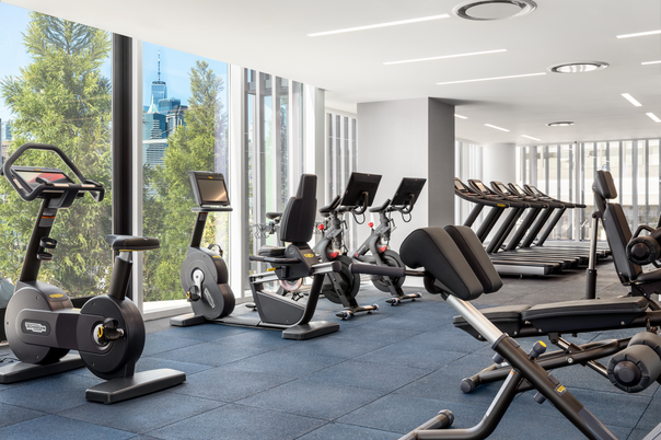 Fitness Equipment, Gym, Interior, Recessed Lighting