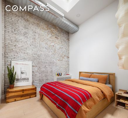 Bedroom, Interior, Stone Walls, Wood Texture Flooring