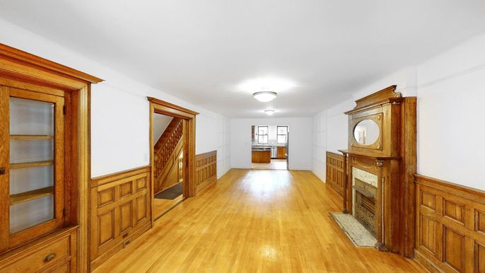 Fireplace, Interior, Wood Texture Flooring