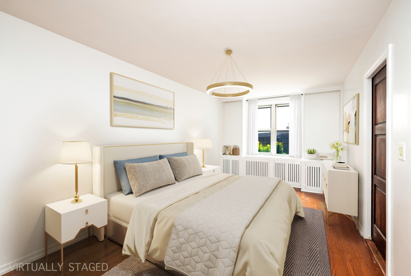 Bedroom, Interior, Pendant Lights, Wood Texture Flooring