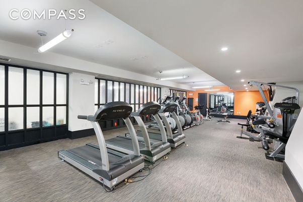 Fitness Equipment, Gym, Interior, Recessed Lighting