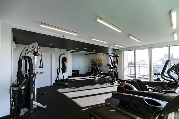 Fitness Equipment, Gym, Interior, Recessed Lighting