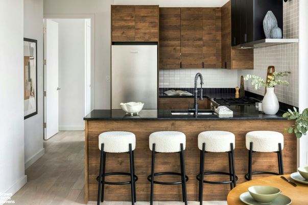 Interior, Kitchen, Wood Texture Flooring
