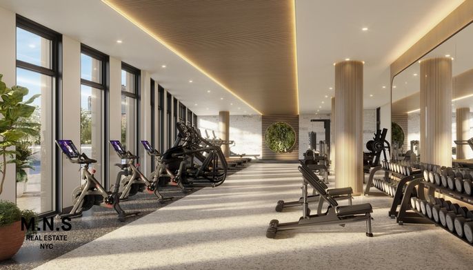 Fitness Equipment, Gym, Interior, Recessed Lighting