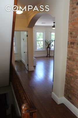 Interior, Stone Walls, Wood Texture Flooring