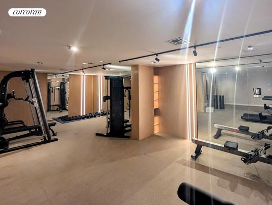 Fitness Equipment, Gym, Interior, Recessed Lighting