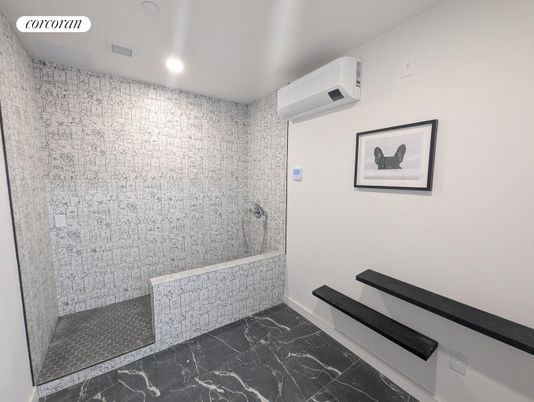 Bathroom, Interior, Marble, Recessed Lighting