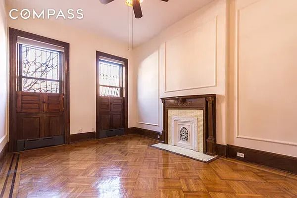Fireplace, Interior, Wood Texture Flooring