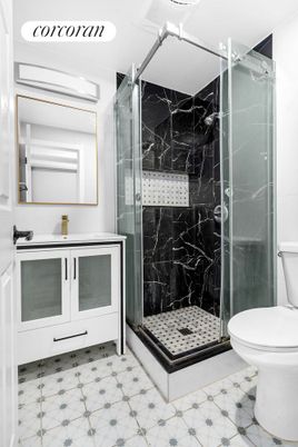 Bathroom, Glass Shower, Interior, Marble Walls