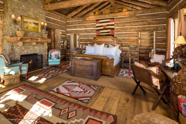 Bedroom, Fireplace, Interior, Wooden Beams, Wooden Ceilings, Wood Texture Flooring, Wooden Walls
