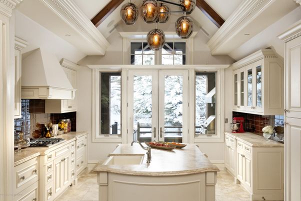 Interior, Kitchen, Pendant Lights, Wooden Beams