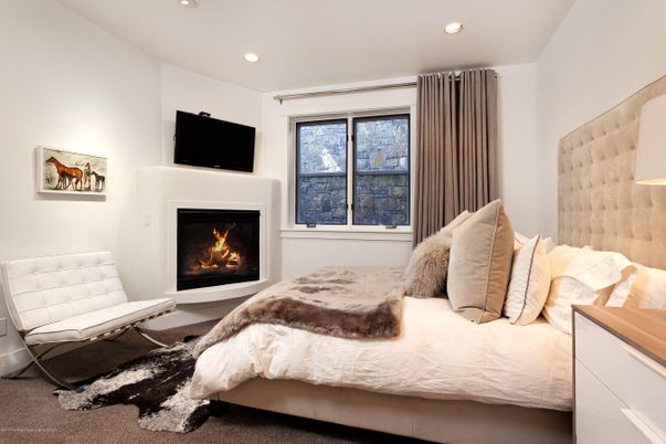 Bedroom, Fireplace, Interior, Recessed Lighting