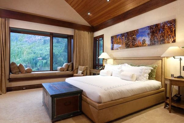 Bedroom, Interior, Recessed Lighting, Wooden Ceilings