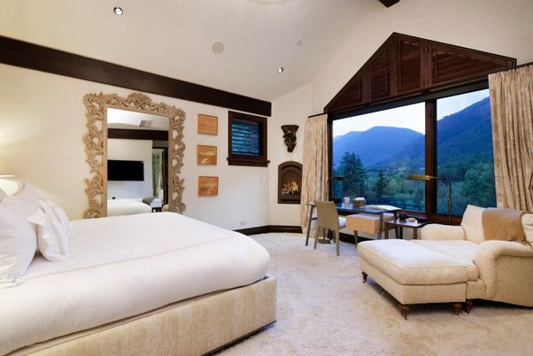 Bedroom, Fireplace, Home Office, Interior, Recessed Lighting