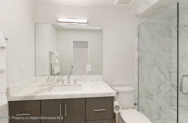 Bathroom, Glass Shower, Interior, Marble Walls