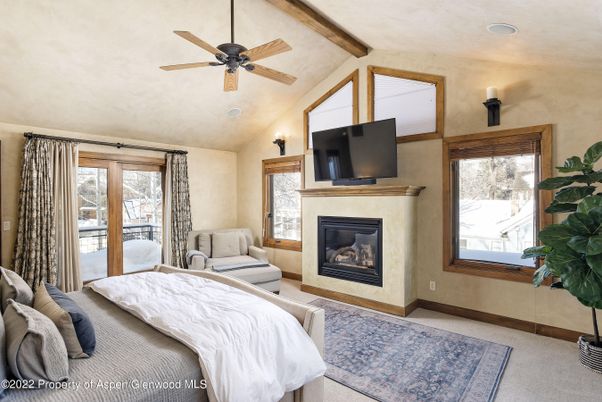 Bedroom, Fireplace, Interior, Wooden Beams