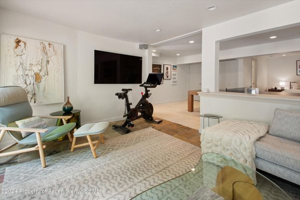 Fitness Equipment, Interior, Recessed Lighting, Wood Texture Flooring