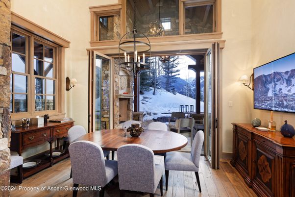 Chandelier, Dining room, Interior, Wood Texture Flooring