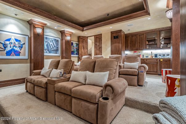 Home Theatre Room, Interior, Projection Screen, Recessed Lighting, Theatre Room