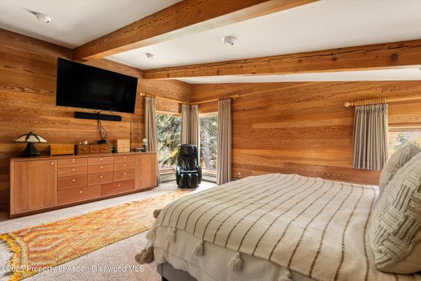 Bedroom, Interior, Wooden Beams, Wooden Walls