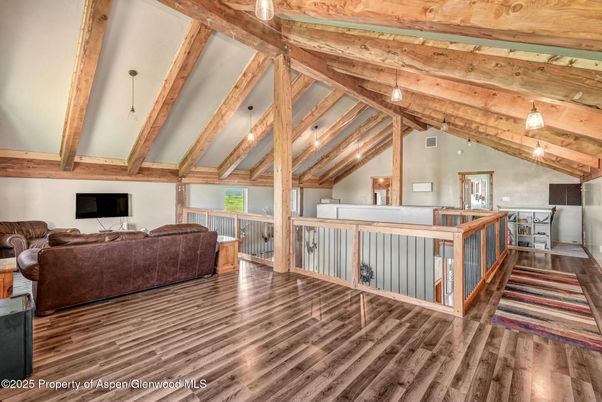 Interior, Living room, Pendant Lights, Wooden Beams, Wood Texture Flooring