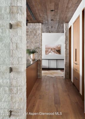 Interior, Stone Walls, Wood Texture Flooring